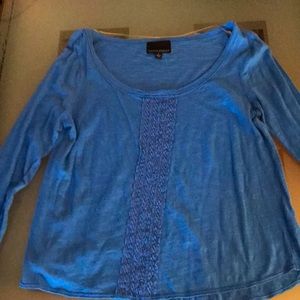 Cute blue half sleeve embellished T-shirt
